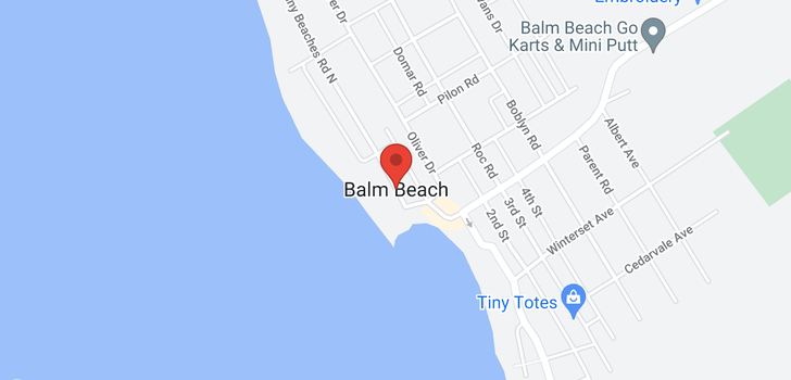 map of 157 BALM BEACH ROAD